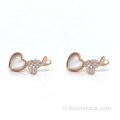 Boucles d&#39;oreilles chaudes Boucles d&#39;oreilles pour dames Populaire Boucles d&#39;oreilles coeur